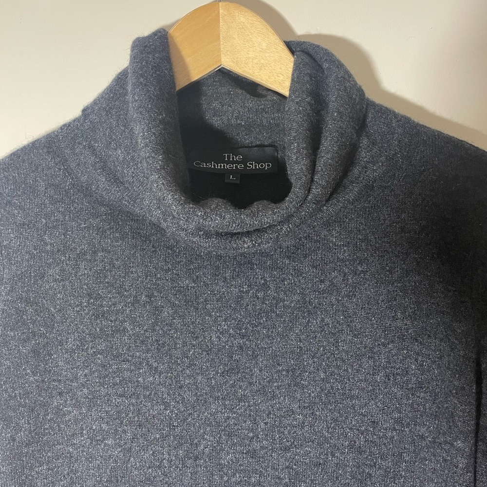 The Cashmere Shop Turtleneck Sweater Gray large - Picture 3 of 8